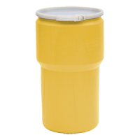 Nestable Polyethylene Drum, 14 US gal (11.7 imp. gal.), Open Top, Yellow Advanced Consulting and Training Ltd.