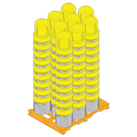 Nestable Polyethylene Drum, 10 US gal (8.33 imp. gal.), Open Top, Blue Advanced Consulting and Training Ltd.