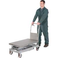Manual Hydraulic Scissor Lift Table, 35-1/2" L x 20" W, Partial Stainless Steel, 800 lbs. Capacity Advanced Consulting and Training Ltd.