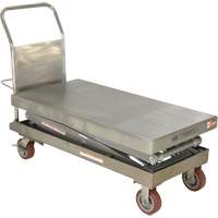 Manual Hydraulic Scissor Lift Table, 47-1/2" L x 24" W, Partial Stainless Steel, 1500 lbs. Capacity Advanced Consulting and Training Ltd.