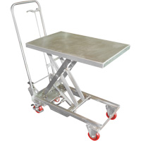 Manual Hydraulic Scissor Lift Table, 27-1/2" L x 17-3/4" W, Stainless Steel, 200 lbs. Capacity Advanced Consulting and Training Ltd.