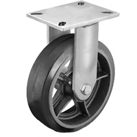 Roulette robuste avec plaque, Pivotant, 6" (152,4 mm), Caoutchouc, 450 lb (204 kg) Advanced Consulting and Training Ltd.