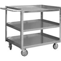 Chariot avec tablettes de calibre industriel, 3 Tiers, 24-1/8" la x 35" h x 42" p, Capacit&eacute; 1200 lb Advanced Consulting and Training Ltd.
