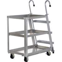 Chariot de pr&eacute;l&egrave;vement de stock, Aluminium, 21-7/8" la x 40" p, 3 tablettes, Capacit&eacute; 660 lb Advanced Consulting and Training Ltd.