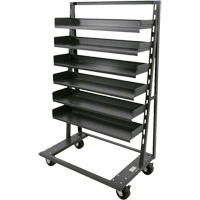 Chariot &agrave; cadre en A robuste &agrave; un c&ocirc;t&eacute; avec 6 plateaux, 38" x 25" x 63", Capacit&eacute; 2500 lb Advanced Consulting and Training Ltd.