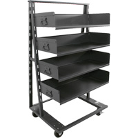 Chariot &agrave; cadre en A robuste &agrave; un c&ocirc;t&eacute; avec 4 grands plateaux, 38" x 25" x 63", Capacit&eacute; 2500 lb Advanced Consulting and Training Ltd.