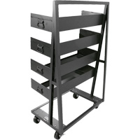 Chariot &agrave; cadre en A robuste &agrave; un c&ocirc;t&eacute; avec 4 grands plateaux, 38" x 25" x 63", Capacit&eacute; 2500 lb Advanced Consulting and Training Ltd.