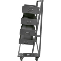 Chariot &agrave; cadre en A robuste &agrave; un c&ocirc;t&eacute; avec 4 grands plateaux &agrave; rebord, 38" x 25" x 63", Capacit&eacute; 2500 lb Advanced Consulting and Training Ltd.