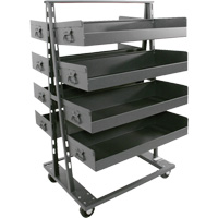 Chariot &agrave; cadre en A robuste &agrave; deux c&ocirc;t&eacute;s avec 8 grands plateaux &agrave; rebords, 38" x 30" x 63", Capacit&eacute; 2500 lb Advanced Consulting and Training Ltd.