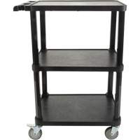 Utility Cart with Flat Shelf, 3 Tiers, 18-1/8" x 37-3/8" x 27-3/4", 330 lbs. Capacity Advanced Consulting and Training Ltd.