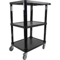 Utility Cart with Flat Shelf, 3 Tiers, 18-1/8" x 37-3/8" x 27-3/4", 330 lbs. Capacity Advanced Consulting and Training Ltd.