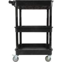 Utility Cart with Deep Lip Shelf, 3 Tiers, 19" x 39-1/2" x 28-1/4", 330 lbs. Capacity Advanced Consulting and Training Ltd.