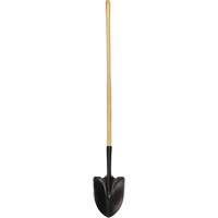 Round Point Shovel, Tempered Steel Blade, Wood, Straight Handle Advanced Consulting and Training Ltd.