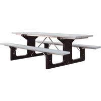 Recycled Plastic Picnic Tables, 6' L x 61-1/2" W, Grey Advanced Consulting and Training Ltd.