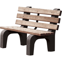 Park Benches, Recycled Plastic, 72" L x 25" W x 31" H, Brown Advanced Consulting and Training Ltd.