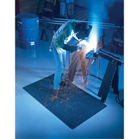 WeldSafe&reg; No. 447 Matting, Rubber, 75' L, 3' W x 9/16" Thick, Black Advanced Consulting and Training Ltd.