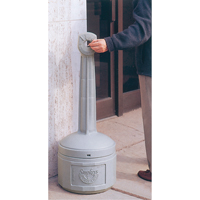 Smokers Cease-Fire&reg; Cigarette Butt Receptacle, Free-Standing, Plastic, 4 US gal. Capacity, 38-1/2" Height Advanced Consulting and Training Ltd.