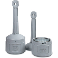 Smokers Cease-Fire&reg; Cigarette Butt Receptacle, Free-Standing, Plastic, 4 US gal. Capacity, 38-1/2" Height Advanced Consulting and Training Ltd.