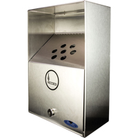 Smoking Receptacles, Wall-Mount, Stainless Steel, 3.3 Litres Capacity, 13-1/2" Height Advanced Consulting and Training Ltd.
