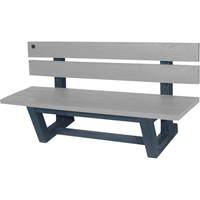 Outdoor Park Benches, Recycled Plastic, 60" L x 17" W x 17" H, Grey Advanced Consulting and Training Ltd.