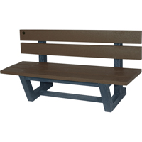 Outdoor Park Benches, Recycled Plastic, 60" L x 22-13/16" W x 29-13/16" H, Umber Advanced Consulting and Training Ltd.