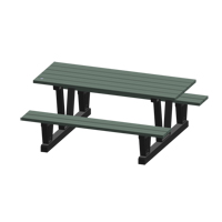Recycled Plastic Outdoor Picnic Tables, 72" L x 60-5/16" W, Grey Advanced Consulting and Training Ltd.