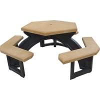 Recycled Plastic Hexagon Picnic Tables, 78" L x 78" W, Cedar Advanced Consulting and Training Ltd.