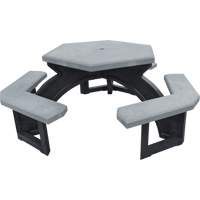 Recycled Plastic Hexagon Picnic Tables, 78" L x 78" W, Grey Advanced Consulting and Training Ltd.
