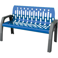 Stream Benches, Steel, 48" L x 25" W x 34" H, Blue Advanced Consulting and Training Ltd.