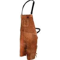 Leather Welding Apron, Split-Leg Bib, 36" L, Brown Advanced Consulting and Training Ltd.