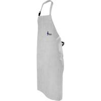 Leather Welding Apron, Bib, 52" L, Pearl Grey Advanced Consulting and Training Ltd.