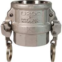 Coupleur &agrave; came et cannelure EZ Boss-Lock, Acier inoxydable, Type D, 1", NPT femelle, 250 PSI Advanced Consulting and Training Ltd.