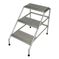 Aluminum Step Stand, 3 Steps, 34-9/16" x 22-13/16" x 30" High Advanced Consulting and Training Ltd.