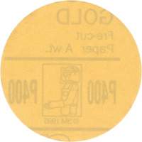 Gold Hookit Disc, 3" Dia., P400 Grit, Aluminum Oxide, C-Weight Advanced Consulting and Training Ltd.