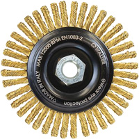 Brosse m&eacute;tallique &agrave; touret sans cr&eacute;ation d'&eacute;tincelles, 5" dia. x 5/8"-11 arbre Advanced Consulting and Training Ltd.