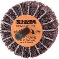 Roue Combi Buff and Blend 898001 Standard Abrasives, 2" dia. x 1" la, Arbre 1/4", Oxyde d'aluminium Advanced Consulting and Training Ltd.