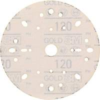 Hookit Gold Abrasive Disc, 6" Dia., 120 Grit, Aluminum Oxide, C-Weight Advanced Consulting and Training Ltd.