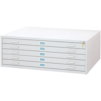 Steel Plan Files-5 Drawer, 5 Drawers, 53-3/8" W x 41-3/8" D x 16-1/2" H Advanced Consulting and Training Ltd.