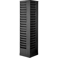 Literature Storage Racks, Rotating, 92 Slots, Steel, 14-1/8" W x 14-1/8" D x 66" H Advanced Consulting and Training Ltd.