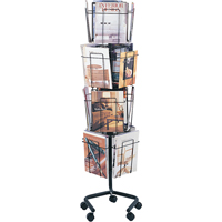 Literature Display Racks - Rotary Floor Displays, Rotating, 16 Slots, Wire Mesh, 15" W x 15" D x 60" H Advanced Consulting and Training Ltd.