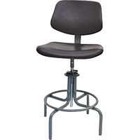 600 Series Rectangular Stool with Back , Mobile, Adjustable Height, 250 lbs. Capacity Advanced Consulting and Training Ltd.