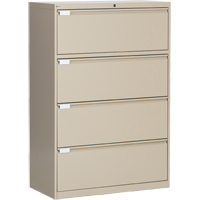 Lateral Filing Cabinet, Steel, 4 Drawers, 36" W x 18" D x 53-3/8" H, Beige Advanced Consulting and Training Ltd.