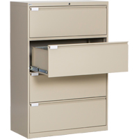 Lateral Filing Cabinet, Steel, 4 Drawers, 36" W x 18" D x 53-3/8" H, Beige Advanced Consulting and Training Ltd.
