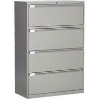 Lateral Filing Cabinet, Steel, 4 Drawers, 36" W x 18" D x 53-3/8" H, Grey Advanced Consulting and Training Ltd.