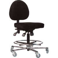 TF180 Welding Grade Ergonomic Stools, Suede, Black, 300 lbs. Capacity Advanced Consulting and Training Ltd.