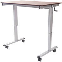 Postes de travail ajustables pour travail assis et debout , , 48-1/2" h x 59" la x 29-1/2" p, Noyer Advanced Consulting and Training Ltd.