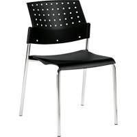 Chaise sans accoudoirs empilables, Plastique, Hauteur 33", Capacit&eacute; 300 lb, Noir Advanced Consulting and Training Ltd.