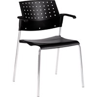 Chaises empilables, Plastique, Hauteur 33", Capacit&eacute; 300 lb, Noir Advanced Consulting and Training Ltd.