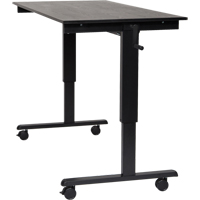 Bureau ajustable pour travail assis et debout, , 48-1/2" h x 59" la x 29-1/2" p, Noir Advanced Consulting and Training Ltd.