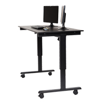 Bureau ajustable pour travail debout, , 45-1/4" h x 29-1/2" p, Noir Advanced Consulting and Training Ltd.